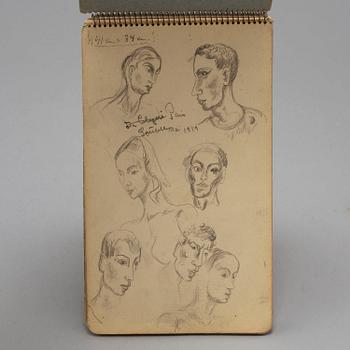 JOHANNES RIAN, sketch book, dated Paris, May 1929.
