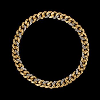 1039. COLLIER, briljantslipade diamanter, tot. ca 1.20 ct, Italien.