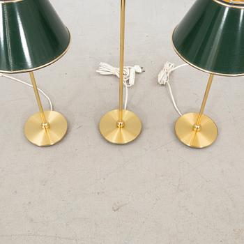 Table lamps 3 pcs Tyringe Konsthantverk AB around 2000.
