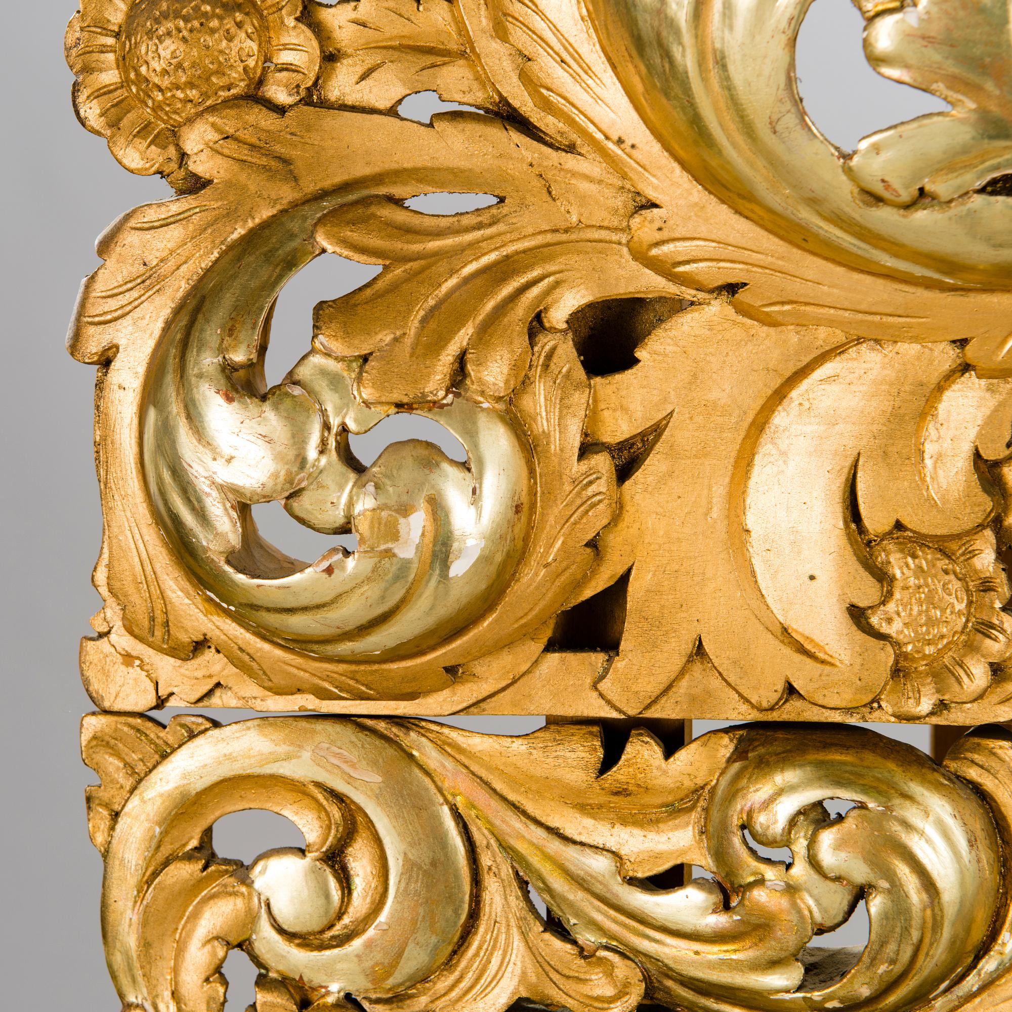 SPEGEL, barockstil, ca 1900, förgyllt trä.