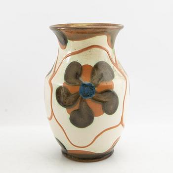 Andersson & Johansson vases 5 pcs Höganäs first half/mid 20th century glazed stoneware.