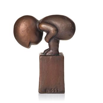 495. Lisa Larson, "Myran", a bronze sculpture, Scandia Present, ca 1978, ed. 411/999.
