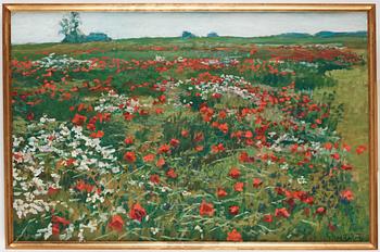 Gerhard Nordström, Landscape with poppies.