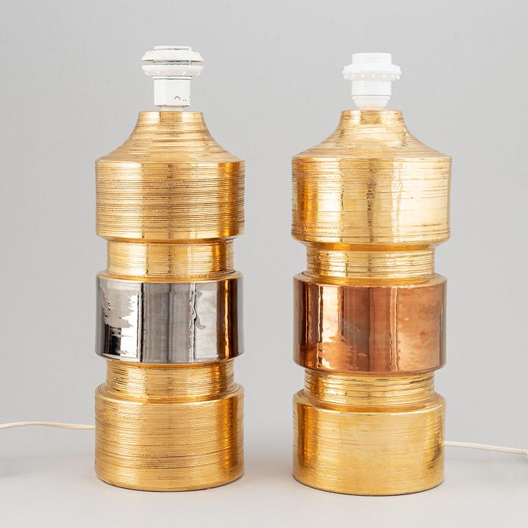 Two earthenware table lights Bitossi, Italy, 1960's-70's.