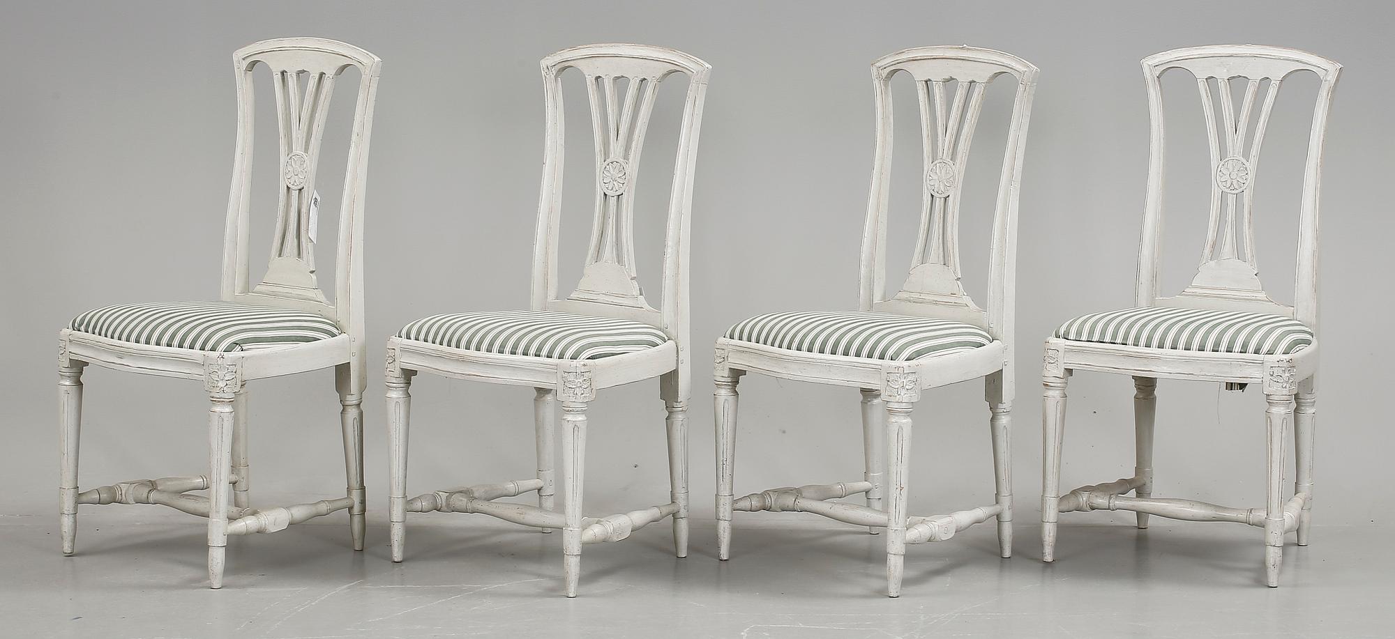 STOLAR, 4 st, gustaviansk stil, 1900-tal.