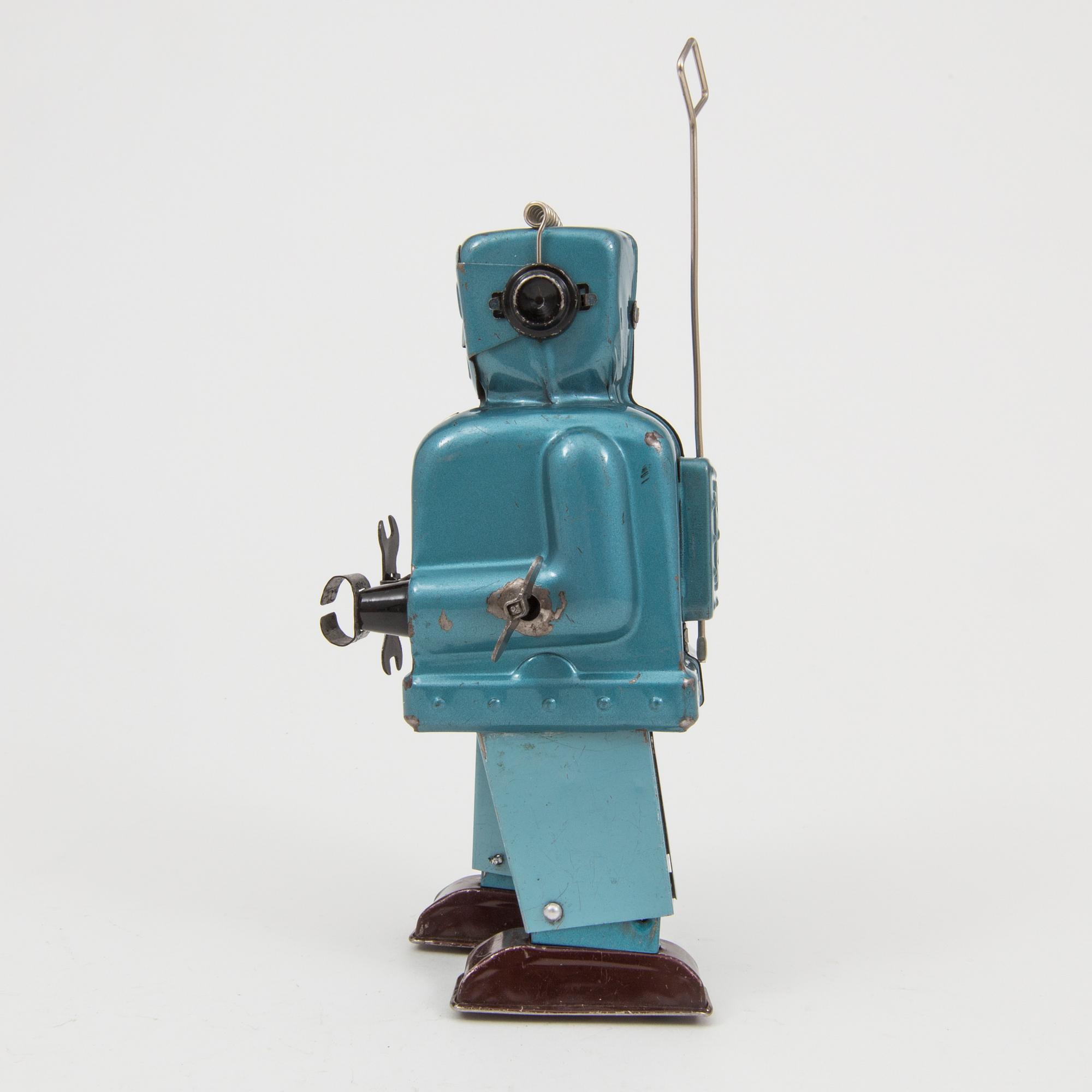 A tinplate Nomura Toys "Ratchet Robot" designed by George Wagner, Japan, 1950s.