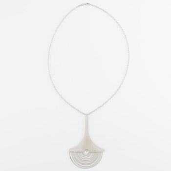 Tapio Wirkkala, pendant with chain "Moon Slice", sterling silver, for Kultakeskus.