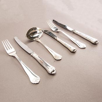 A Danish set of 28 pcs of silver cutlery mark of Cohr 20th century, total weight 1568 gram.