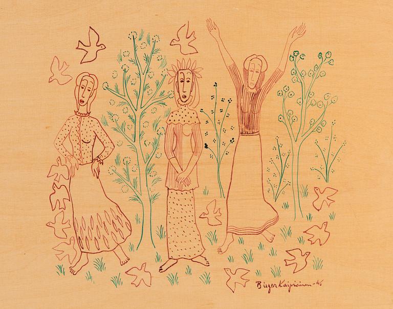 Birger Kaipiainen, Women in the garden.