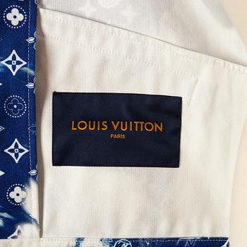 Louis Vuitton, jacka, "Monogram Bandana Mix Leather Denim Jacket", 2022 collection by Virgil Abloh, storlek 46.