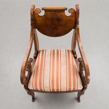 A RUSSIAN ARMCHAIRS, biedermeier first half of the 19th century.