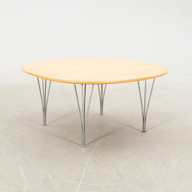 Bruno Mathsson & Piet Hein, coffee table "Supercircle" for Fritz Hansen, Denmark late 20th century.