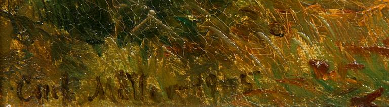 OKÄND KONSTNÄR, olja på duk, bär signatur Carl Möller 1905.