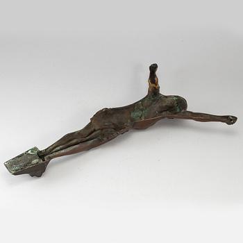 A 19th century bronze crucifix.