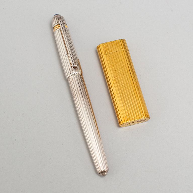 CARTIER, a fountain pen and a lighter.