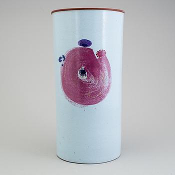 STIG LINDBERG, a faience vase, Gustavsberg 1960s. Signed Stig L.