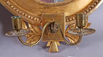 SPEGELLAMPETTER, ett par, gustaviansk stil, 1800-tal.