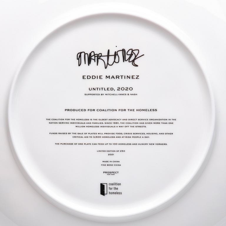 Eddie Martinez, a pair of plates, "Untitled" ed. 250, Prospect, 2020.