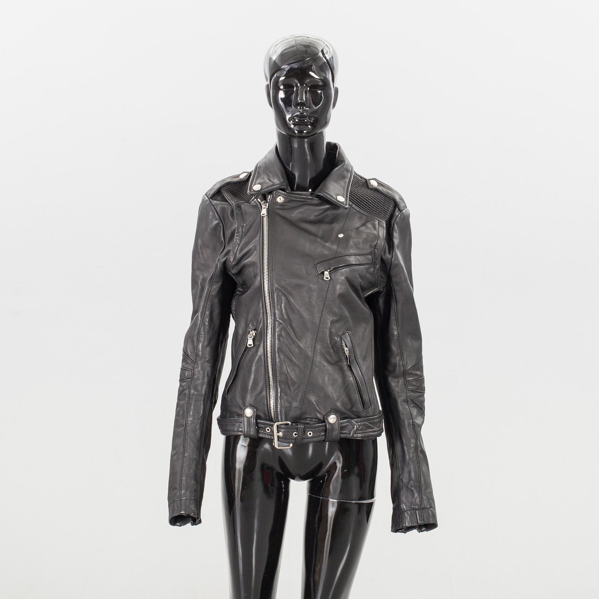 BALMAIN, skinnjacka, obs! liten storlek 46.