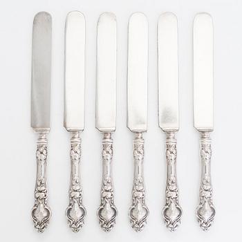 R. Wallace & Sons, bestickuppsättning, 29 dlr, sterling silver, "Violet", Connecticut, Usa tidigt 1900-tal.