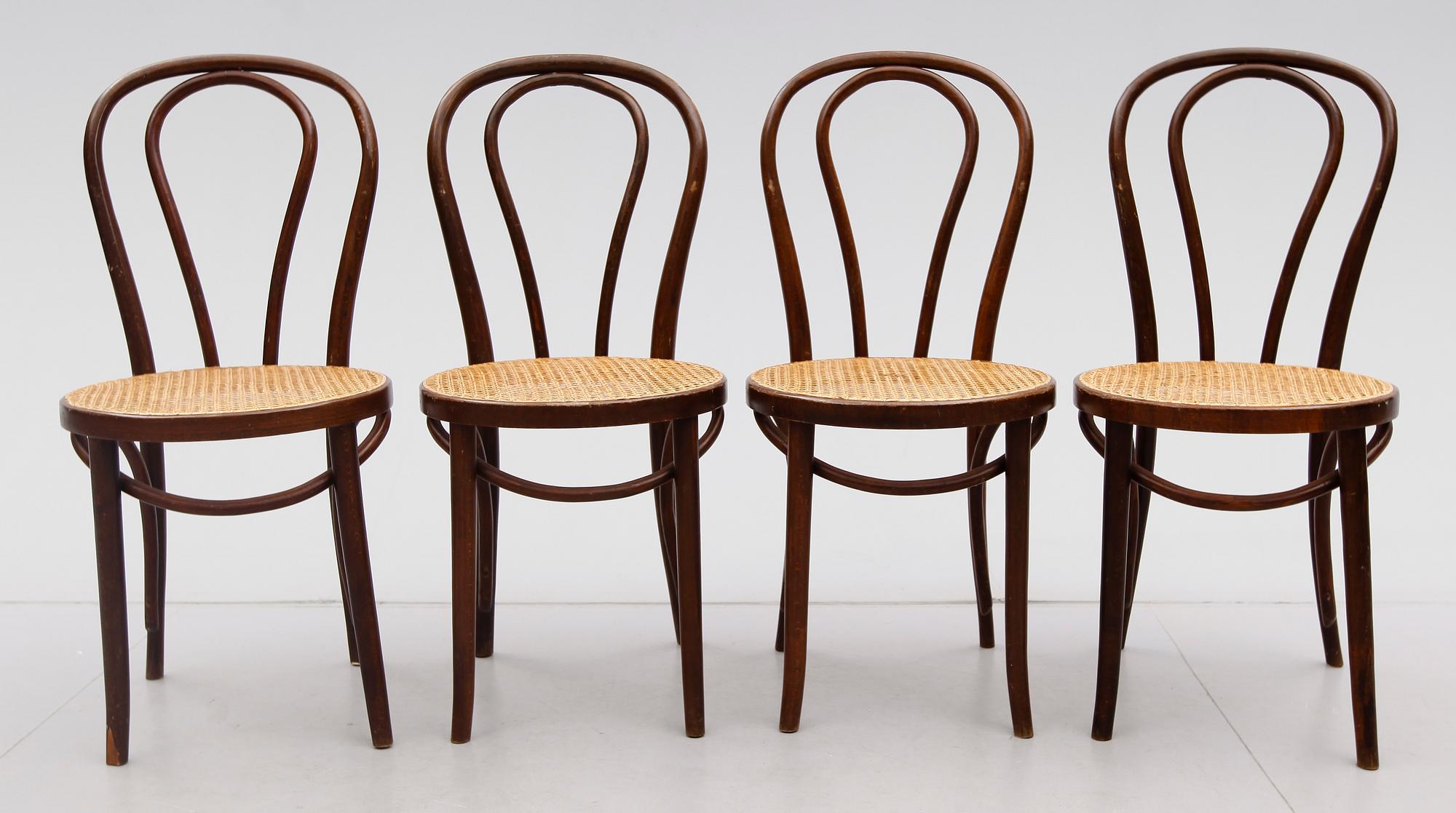 STOLAR, 4 st, Thonet modell, 1900-talets första hälft.
