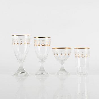 A 46-piece glass service, 'Junior', Kosta, Sweden.