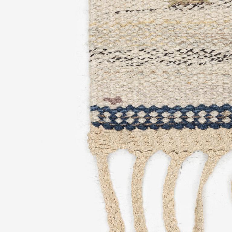 Märta Måås-Fjetterström, a carpet, 'Rutmattan med blått', flat weave, c 235 x 118 cm, signed AB MMF.
