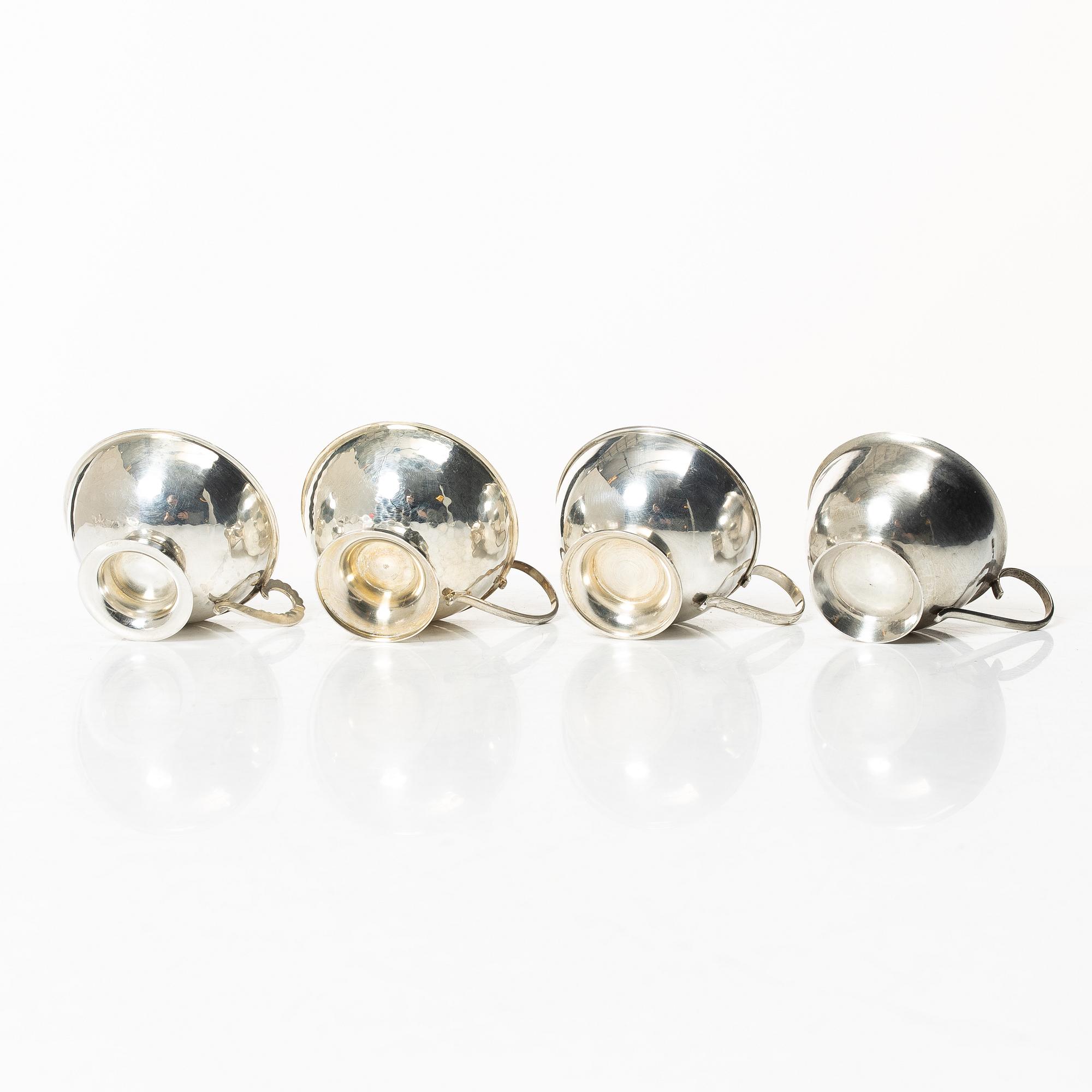 Twelve silver mugs, Stockholm, Eskilstuna and Gothenburg, 1950-91.