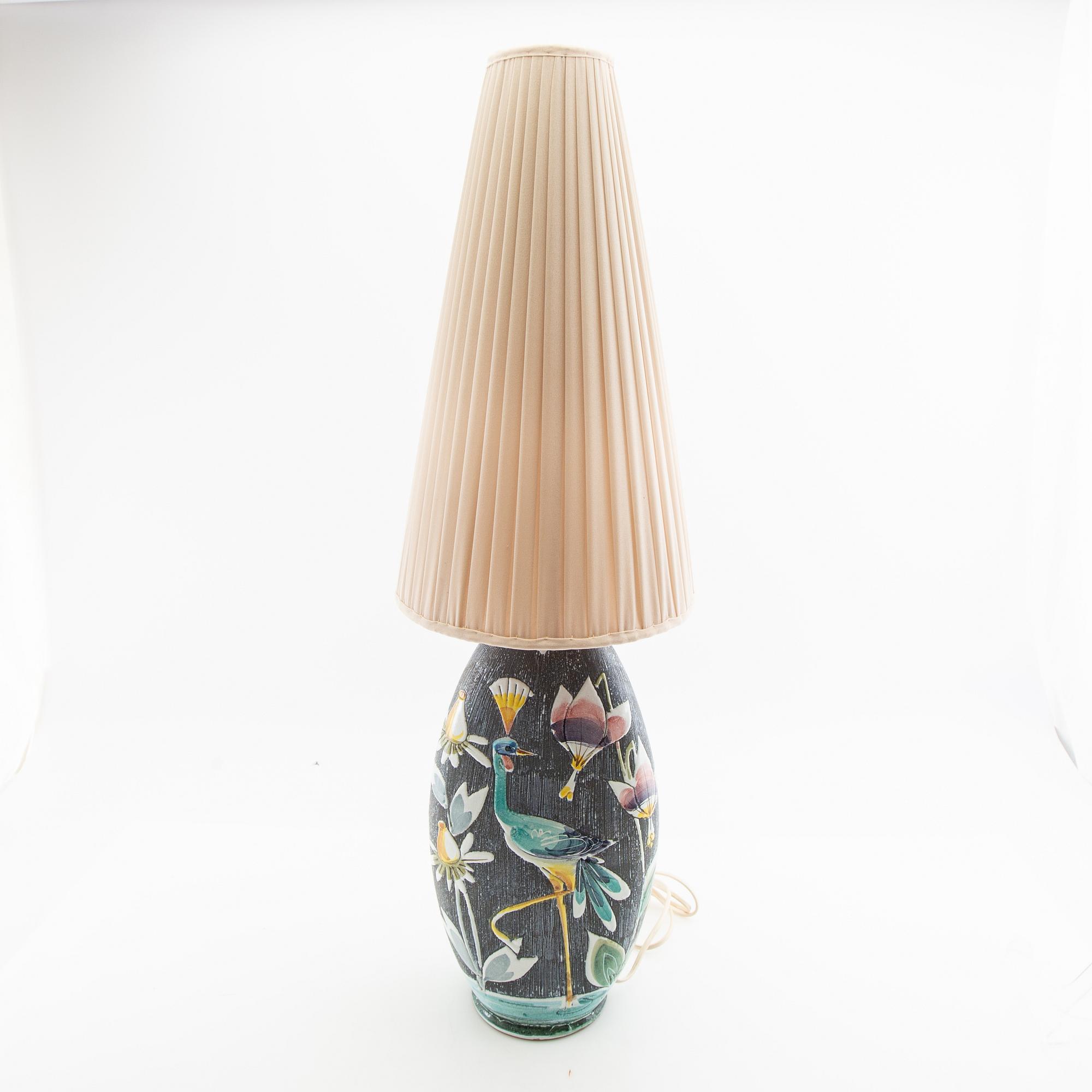Table lamp Tilgmans mid-20th century glazed stoneware.