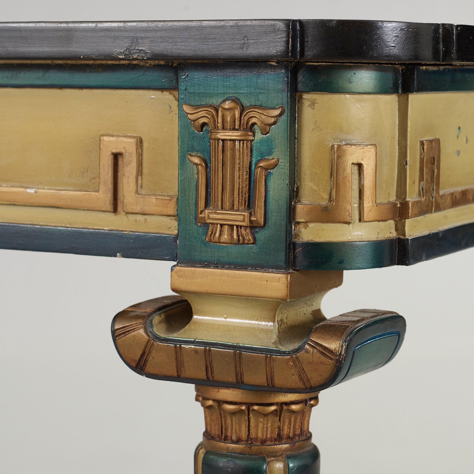 A Swedish Grace lacquered gaming table, 1920-30's.