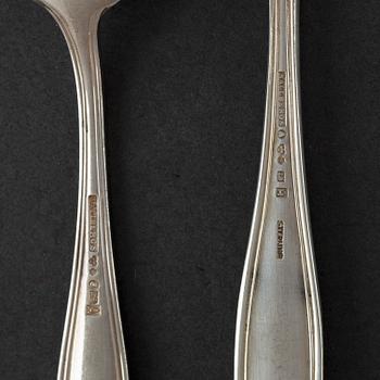 GAB, CG HALLBERG, HALLBERGS, a part 'Kungsholm' silver cutlery, Stockholm, 1950/60s (65 pieces).