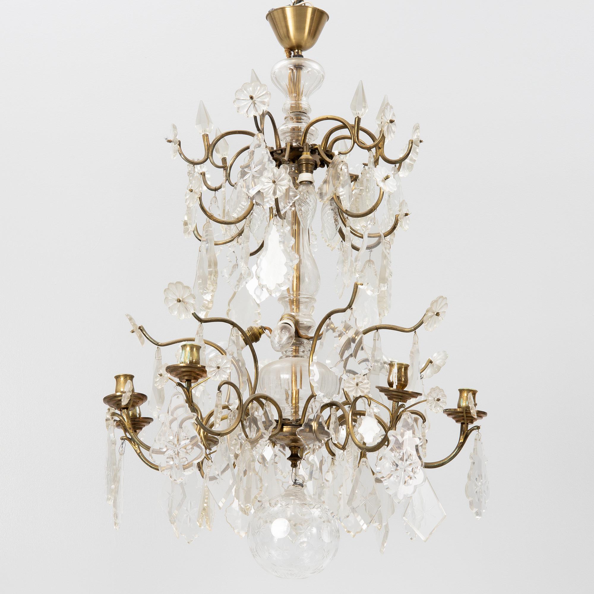 A Baroque style chandelier, first half of the 20th century.