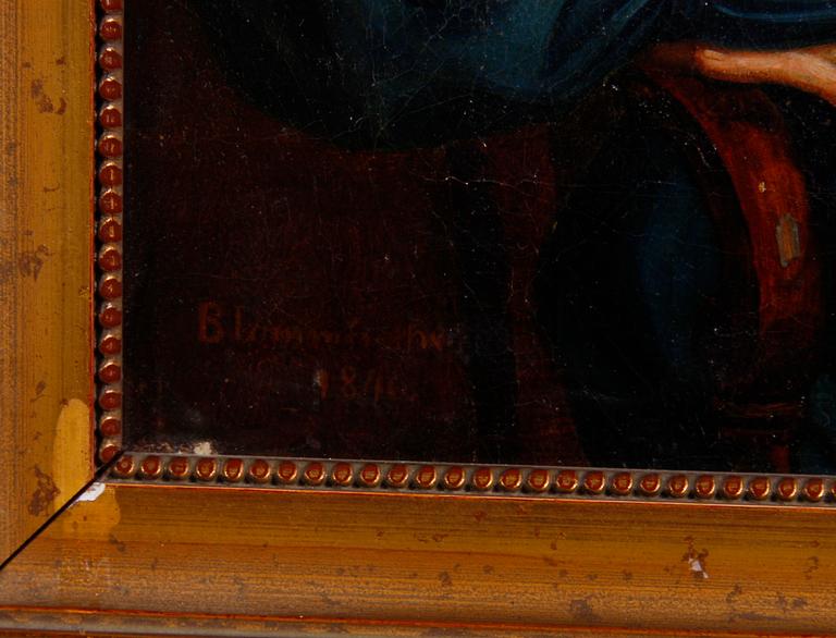 BLOMMÉR, NILS. Olja på duk, sign o dat 1840.