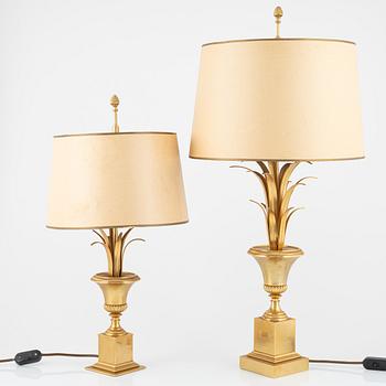 Table lamps, two similar ones, probably Maison Charles, second half of the 20th century.