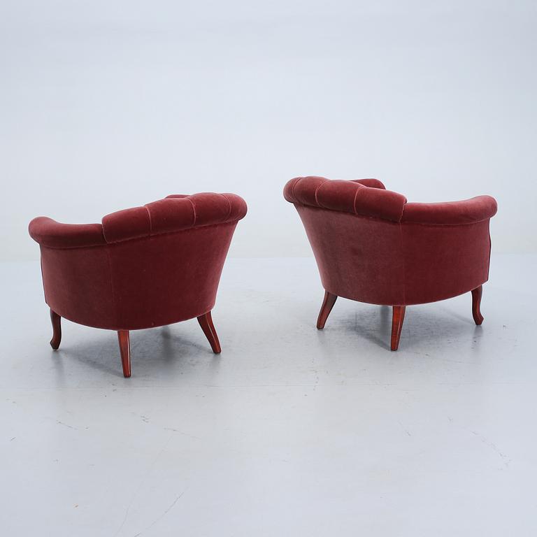 FÅTÖLJER, ett par, Bröderna Andersson, 1900-talets andra hälft.