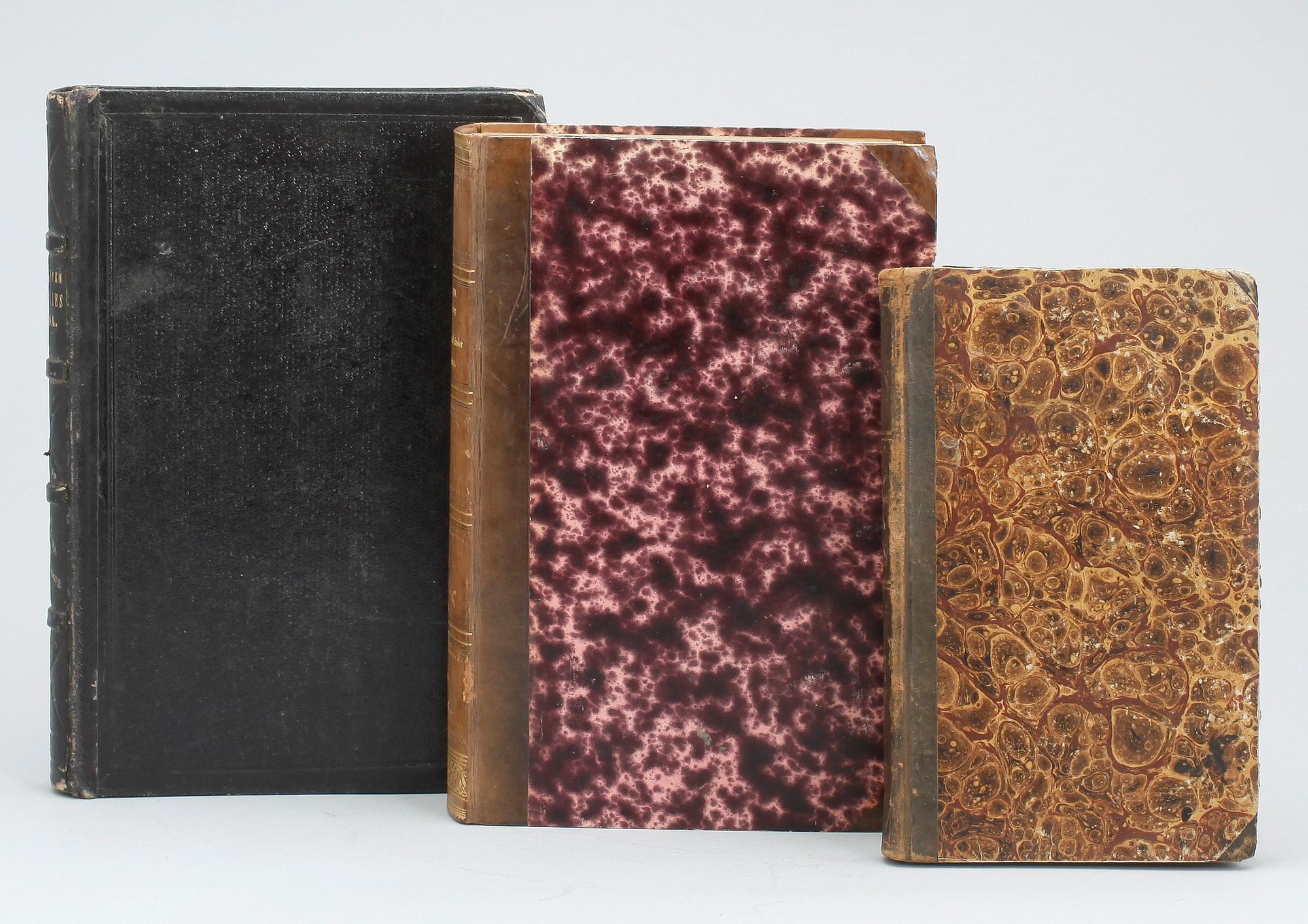 BÖCKER OM GEOGRAFI OCH RESOR, 3 vol, bla "Fregatten Eugenies resa omkring jorden..", del 1, C.Skogman, Stockholm 1854.