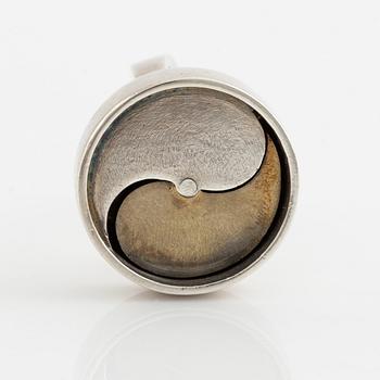 Jens christian thejls  silver, kinetic ying yang. Denmark 1960's.