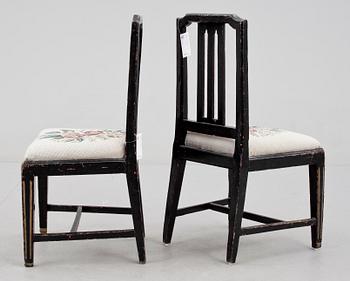 STOLAR, ett par, gustavianska, Erik Öhrmark, verksam 1777-1813 i Stockholm, sign.