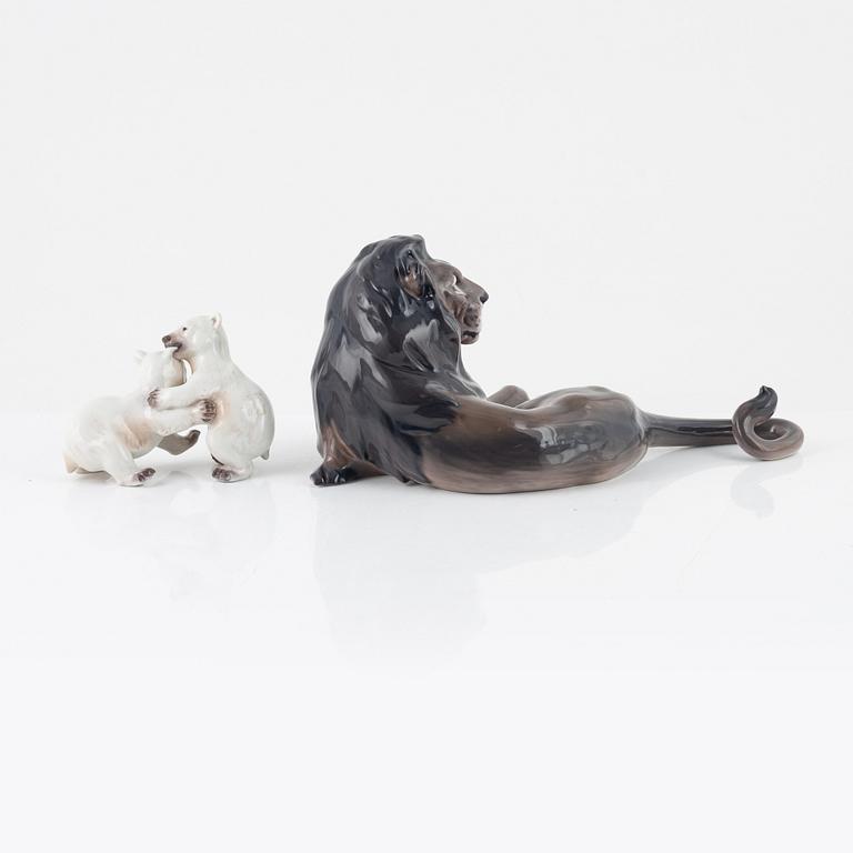 Two figurines, Dahl Jensen, Denmark.