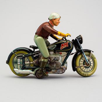 A tinplate Arnold Mac 700 motorcycle, Germany, 1950s.