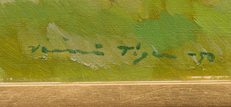 VÄINÖ TIGER, öljy kankaalle, signeerattu ja päivätty -50.