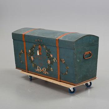 BRUDKISTA, målad dekor daterad 1816.