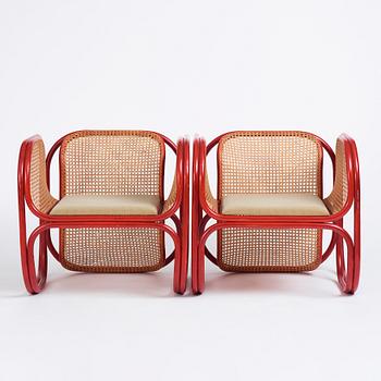 Jan Bocan, a pair of easy chairs, Thonet, provenance the Czechoslovakian embassy in Stockholm 1972.