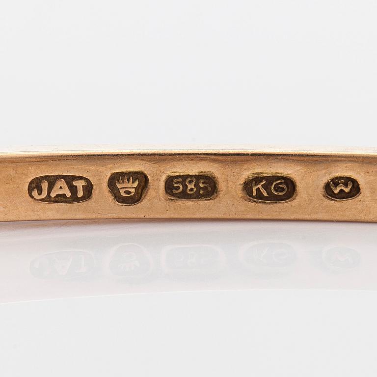 J.A Tarkiainen, rannekoru, 14K kultaa, ruusuhiottuja timantteja, Viipuri 1939.