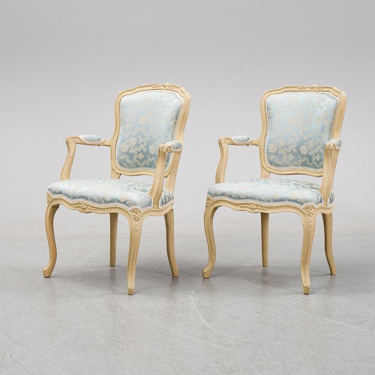 A pair of rococo archairs, second half of the 18th century.