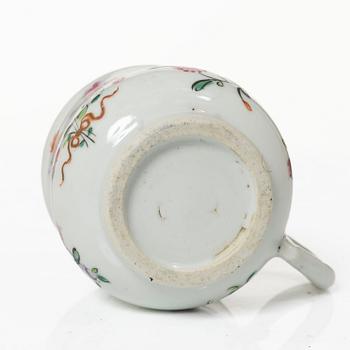 A group of 12 CHinese famille rose porcelain custard cups with covers, Qing dynasty, 18th century.