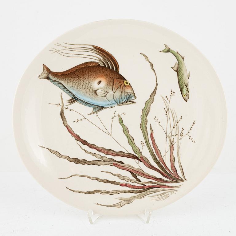 Fiskservis, 25 delar, flintgods, "Fish", Johnson Bros, England.
