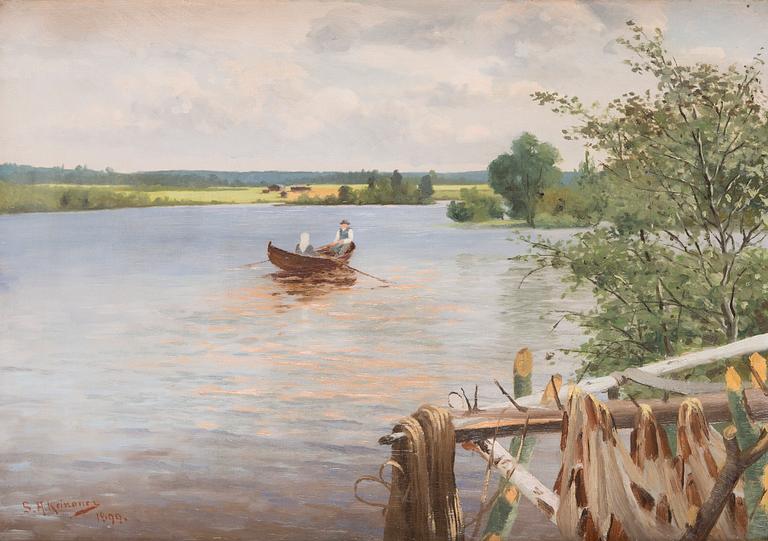 Sigfrid August Keinänen, On a boat trip.