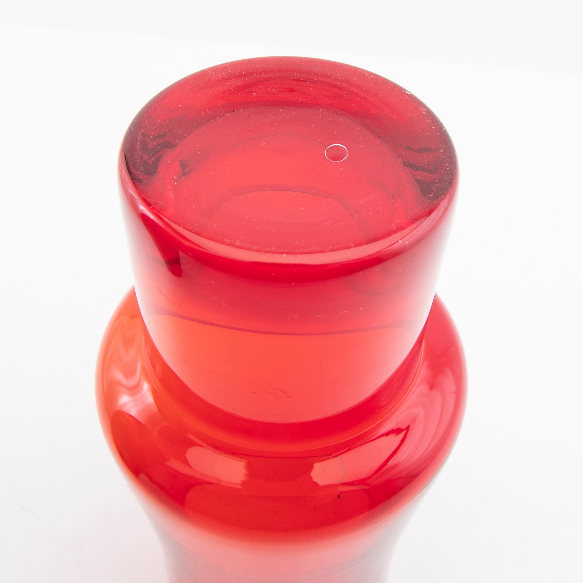 Tamara Aladin, Vases, 4 pcs, glass, Riihimäen Lasi, Finland, 1960s/70s.