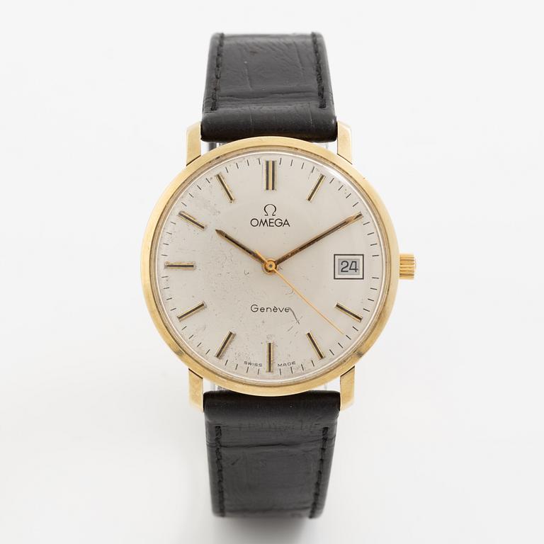 Omega, Genève, wristwatch, 34 mm.